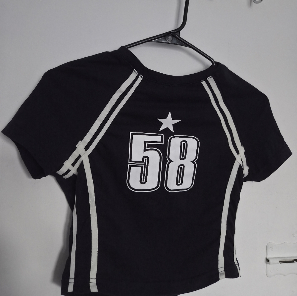Black Sport Jersey Top #58 – Athletic Streetwear